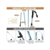 Trek Hafif Katlanabilir 105-125cm Dağcı Doğa Kamp Yürüyüş Tırmanma Batonu
