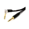 TRS düz dik açı bağlantı kablosu, 3 ft uzunluğunda