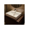 Turavit Vega Dikdörtgen Beyaz Delikli Lavabo 50X42 cm VG0050