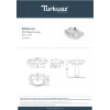 Turkuaz Seramik 1837 80 cm Etajerli Lavabo