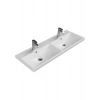 Turkuaz Seramik Cerastyle Elite 120 cm Etajerli Lavabo (Çift Hazneli Çift Delikli)
