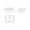 Turkuaz Seramik Cerastyle Frame 65 cm Etajerli Lavabo