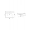 Turkuaz Seramik Cerastyle Frame 70 Cm Dolap Uyumlu Lavabo