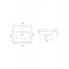 Turkuaz Seramik Cerastyle Frame Etajerli Lavabo 50 cm 030900U