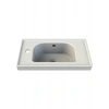 Turkuaz Seramik Frame Etajerli Lavabo Soldan Batarya Delikli 50 x 28 cm