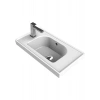 Turkuaz Seramik Frame Etajerli Lavabo Soldan Batarya Delikli 50 x 28 cm