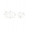Turkuaz Seramik Frame Etajerli Lavabo Soldan Batarya Delikli 50 x 28 cm