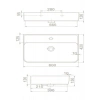 Turkuaz Seramik Hera 60X42 cm Lavabo (Bataraya delikli)