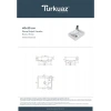 Turkuaz Seramik Sharp 40X30 cm Etajerli Lavabo