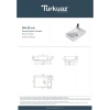 Turkuaz Seramik Sharp 50X30 cm Etajerli Lavabo