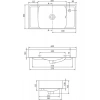 Turkuaz Seramik Sharp 60X30 cm Sağ Delikli Lavabo