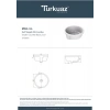 Turkuaz Seramik Suit 38 cm Tezgahaltı Lavabo