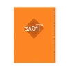 Turuncu Spiralli Kareli Defter - 200 Sayfa, Plastik Kapak