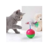 Tüylü fareli eğitici kedi oyuncağı, hacı yatmaz top