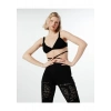 Twist Dantel Görünümlü Flare Fit Pantolon