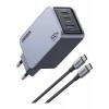 UGREEN Nexode Pro 100W GaN Hızlı Şarj Cihazı QC PD 2xUSB-C, 1xUSB-A, Uzay Grisi - 25874