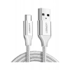 UGREEN Örgülü USB-C Şarj ve Data Kablosu, Beyaz, 25 cm, 60129
