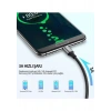 UGREEN Örgülü USB-C Şarj ve Data Kablosu, Beyaz, 25 cm, 60129