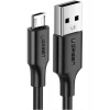 Ugreen USB-A - Micro USB Kablo, Nikel Kaplama, Siyah, 1.5 Metre, 60137