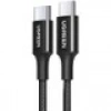Ugreen Usb-C 100W 5A Qc Pd Örgülü Hızlı Şarj Kablosu, 1 Metre, Siyah, 65249