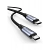 UGREEN USB-C 100W Thunderbolt USB3.1 GEN2 5A QC PD Hızlı Şarj Kablosu, 1 m, Siyah, 80150
