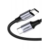 UGREEN USB-C 60W 3A QC PD Örgülü Hızlı Şarj Kablosu, 1 m, Siyah, 50150