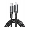 Ugreen Usb-C 60W 3A Qc Pd Örgülü Hızlı Şarj Kablosu, 1 Metre, Siyah, 15373