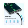 UGREEN USB-C - USB-A 3A QC Örgülü Hızlı Şarj Kablosu, 0,5 m, Siyah, 60125