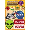 Ütü ile Yapışan NASA Uzay Seti Arma Yama, 5 Adet, Kolay Uygulama
