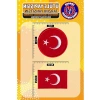Ütü ile Yapışan Türk Bayrağı Seti, 4 Adet Aplike Patch