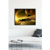 Uzay Temalı Sanatsal Çerçeveli Tablo - 50x70 cm