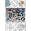 Uzay Temalı Sticker Seti, Laptop ve Telefon İçin Etiketler