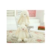Uzun Kulaklı Beyaz Peluş Tavşan, 65 cm Boyunda