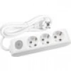 Viko ML-90117303 Multi-Let 3lü Anahtarlı Çocuk Korumalı Topraklı 3 Metre Kablolu Grup Priz