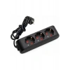 Viko Multi-Led Siyah 3lü Priz Kablolu 2 m 90133302