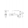 VitrA A45117 Lavabo / Eviye Sifonu, P Tipi, Krom
