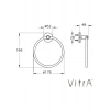 VitrA Base 100 A44115 Halka Havluluk, Krom