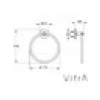 VitrA Base 100 A44115 Halka Havluluk, Krom