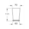 VitrA Base 400 A44145 Diş Fırçalığı, Krom