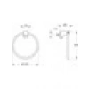 VitrA Base 700 A4407236 Halka Havluluk, Mat Siyah
