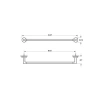 Vitra Minimax A44784 Uzun Havluluk, Krom
