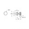 VitrA Origin A45148 Yuvarlak Lavabo Süzgeci, Universal, Sabit, Krom