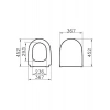 VitrA Sento 120-003R009 İnce Klozet Kapağı, Beyaz