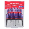 Workpro WP200506 18 Parça Duvar Askı Aparatlı Profesyonel Cr-V Manyetik Tornavida Seti