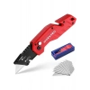 Workpro WP211018 Profesyonel Katlanır Çok Amaçlı Rötuş Maket Bıçağı + 10 Adet Yedek Bıçak