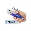 Workpro WP213012 Ağır Hizmet Alüminyum Gövde Geri Çekilebilir Rötuş Maket Bıçağı + 4 Adet Yedek Bıçak