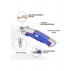 Workpro WP213012 Ağır Hizmet Alüminyum Gövde Geri Çekilebilir Rötuş Maket Bıçağı + 4 Adet Yedek Bıçak
