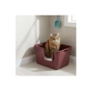 Yarı Açık Bordo Kedi Tuvaleti 54x40x32 cm, Rahat Kullanım