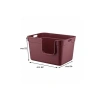 Yarı Açık Bordo Kedi Tuvaleti 54x40x32 cm, Rahat Kullanım