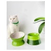 Yavaş Yeme Mama Kabı, Seramik, 2li Set, YEŞİL BEYAZ